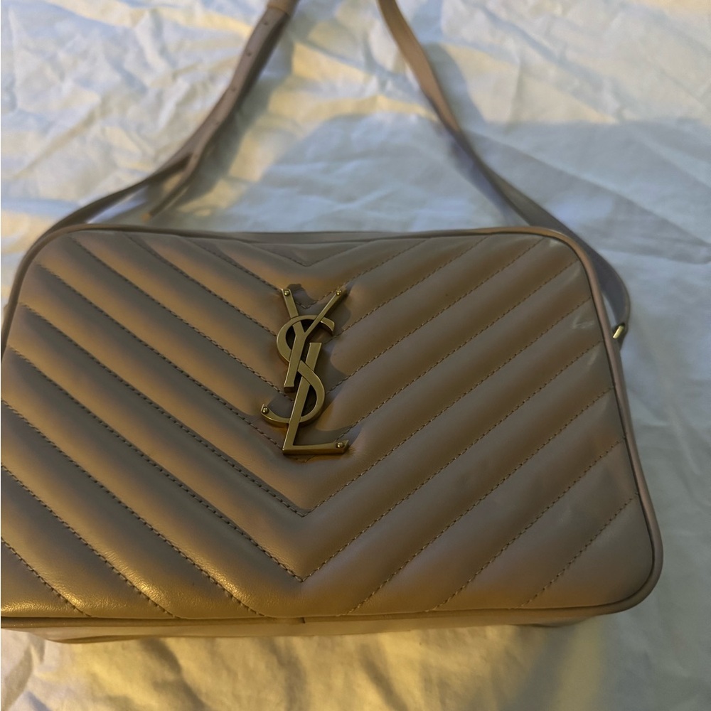 Yves Saint Laurent Beige Quilted Leather Shoulder Bag